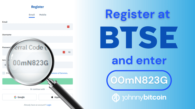 btse bonus code registration