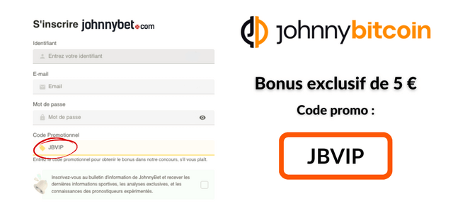 inscription JohnnyBet