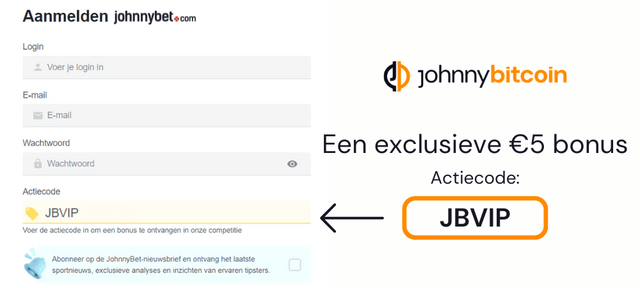 actiecode johnnybet