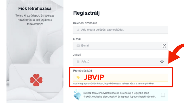 promóciós kód JohnnyBet