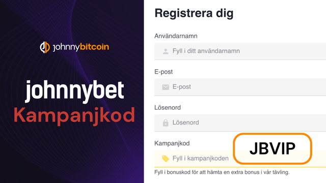 johnnybet kampanjkod registrering