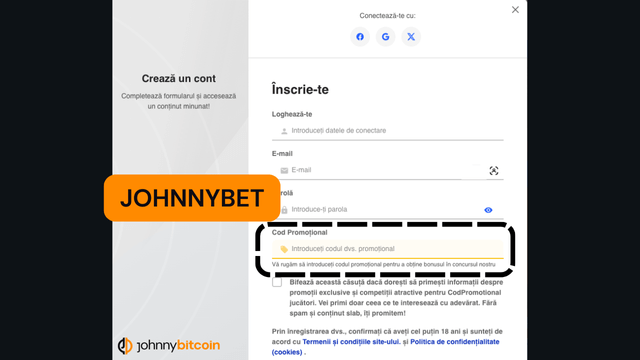 cod promoțional cod promoțional înregistrare